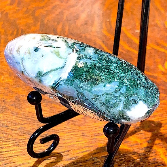 MOSS AGATE DRUZY HEART CRYSTAL NATURAL QUARTZ GEMSTONE NEW HEALING STONES - Picture 5 of 14